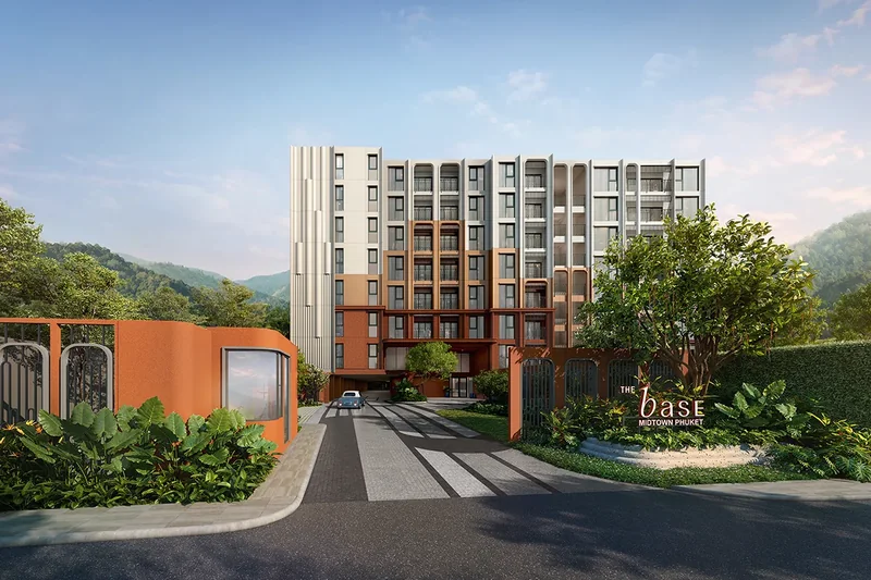 The Base Midtown Phuket entrance from Pracha Uthit 1 Road