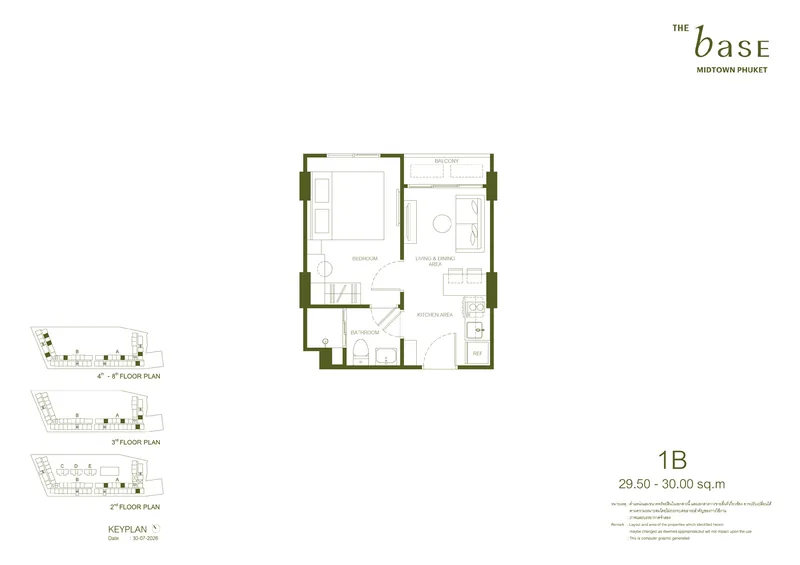 1B — 29,5–30 м², The Base Midtown Phuket