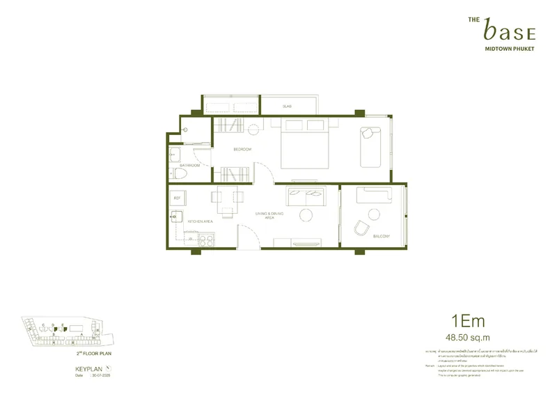 1Em — 48,5 м², The Base Midtown Phuket