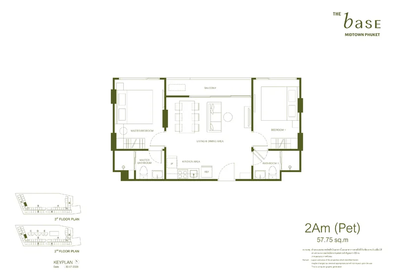 2Am (Pet) — 57,75 м², The Base Midtown Phuket